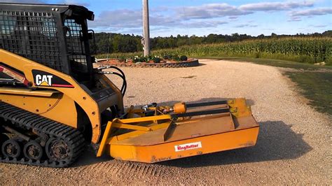 skid steer brush hog youtube|brush mower attachment skid steer.